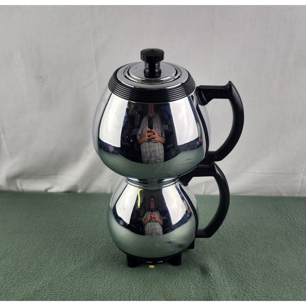 Vintage Sunbeam Coffeemaster C30A Chrome Vacuum Coffee Maker USA No Cord